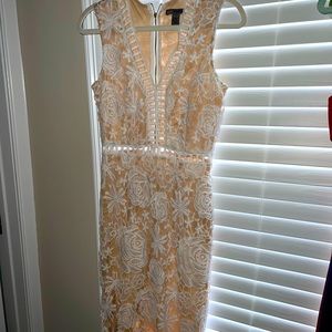 White ivory lace dress